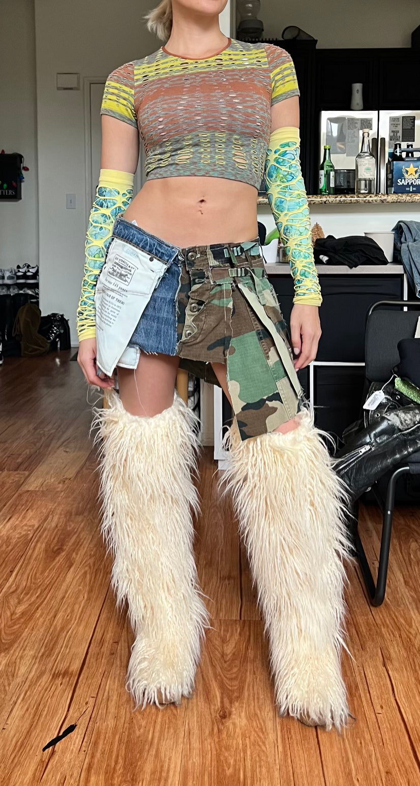 Recycled Mini Skirt