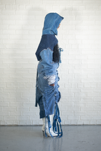 Load image into Gallery viewer, RUCHED DENIM MIDI SKIRT