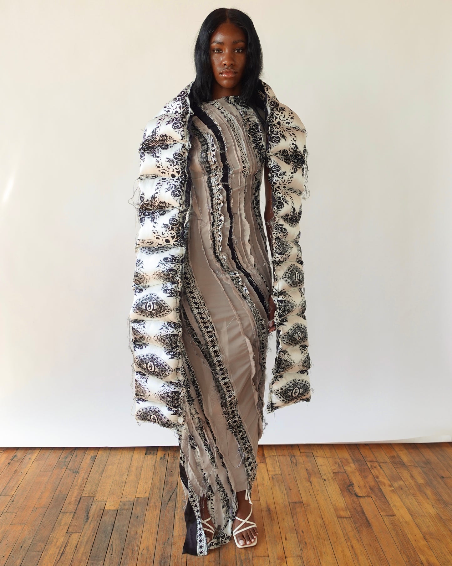 Silk Puffer Scarf