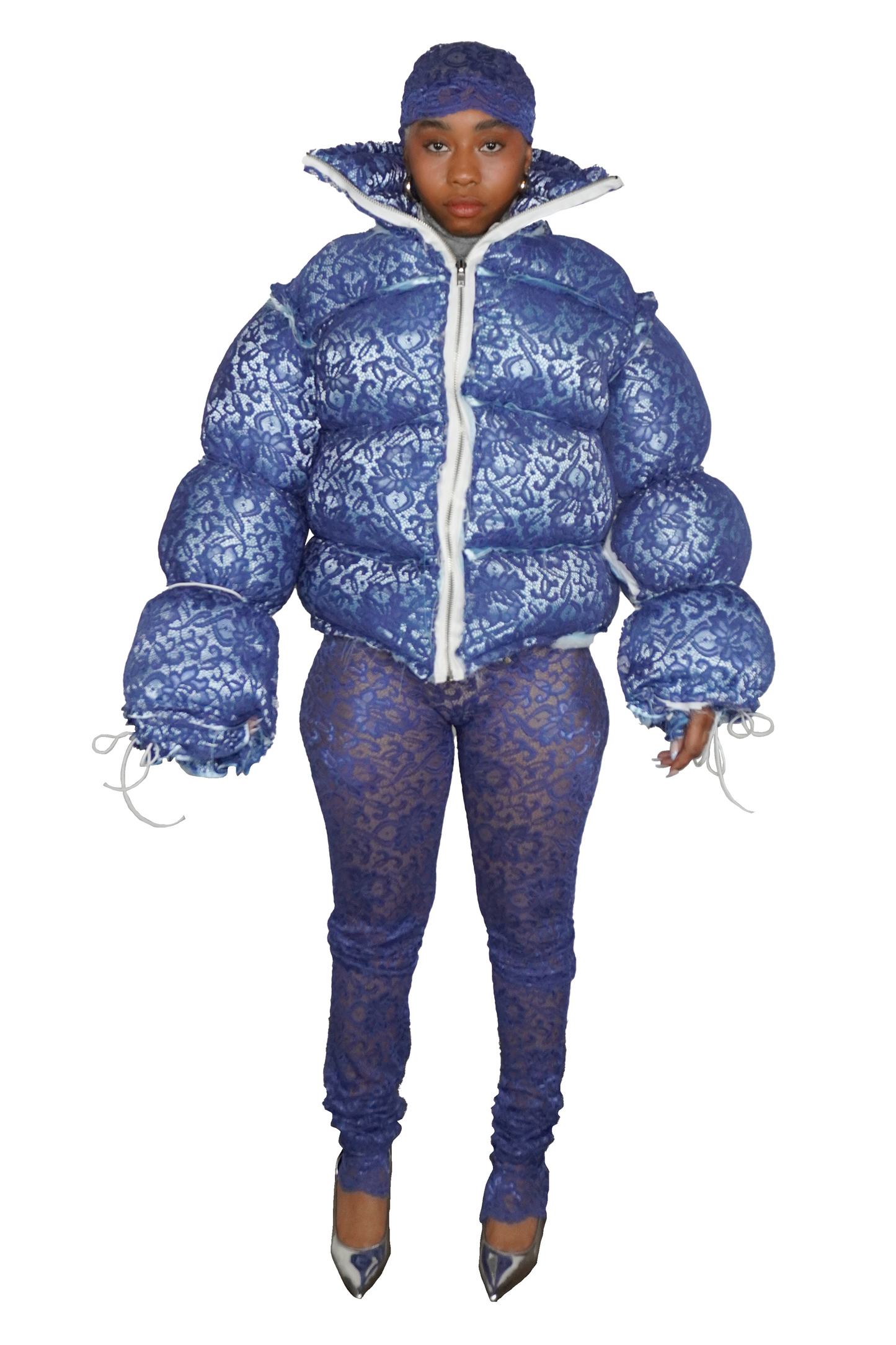 Lace Puffer Jacket