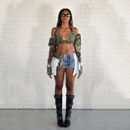 Recycled Mini Skirt