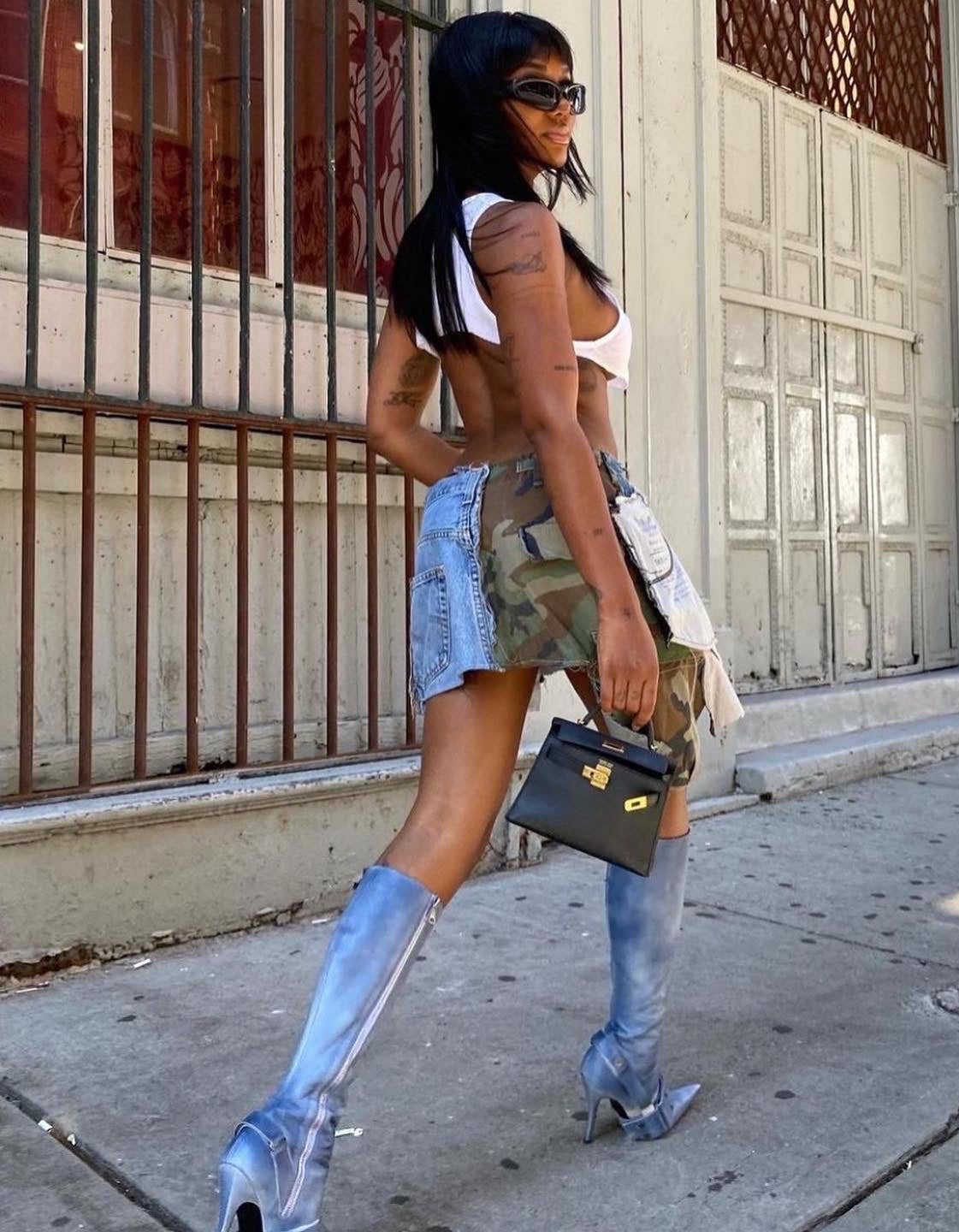 Recycled Mini Skirt