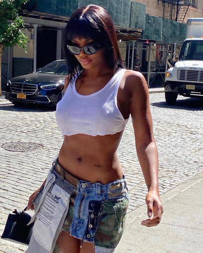 Recycled Mini Skirt