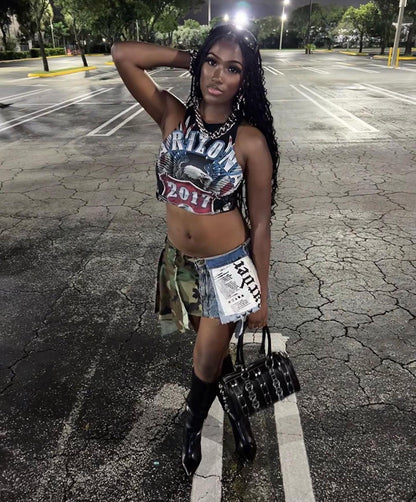 Recycled Mini Skirt