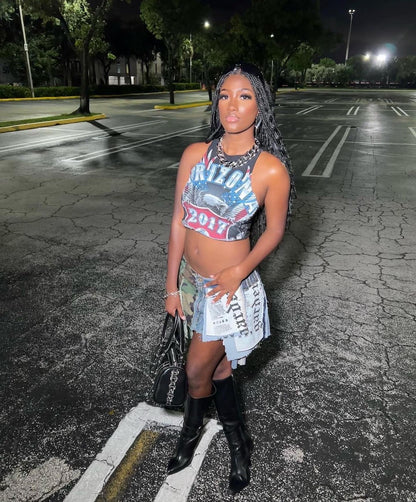 Recycled Mini Skirt