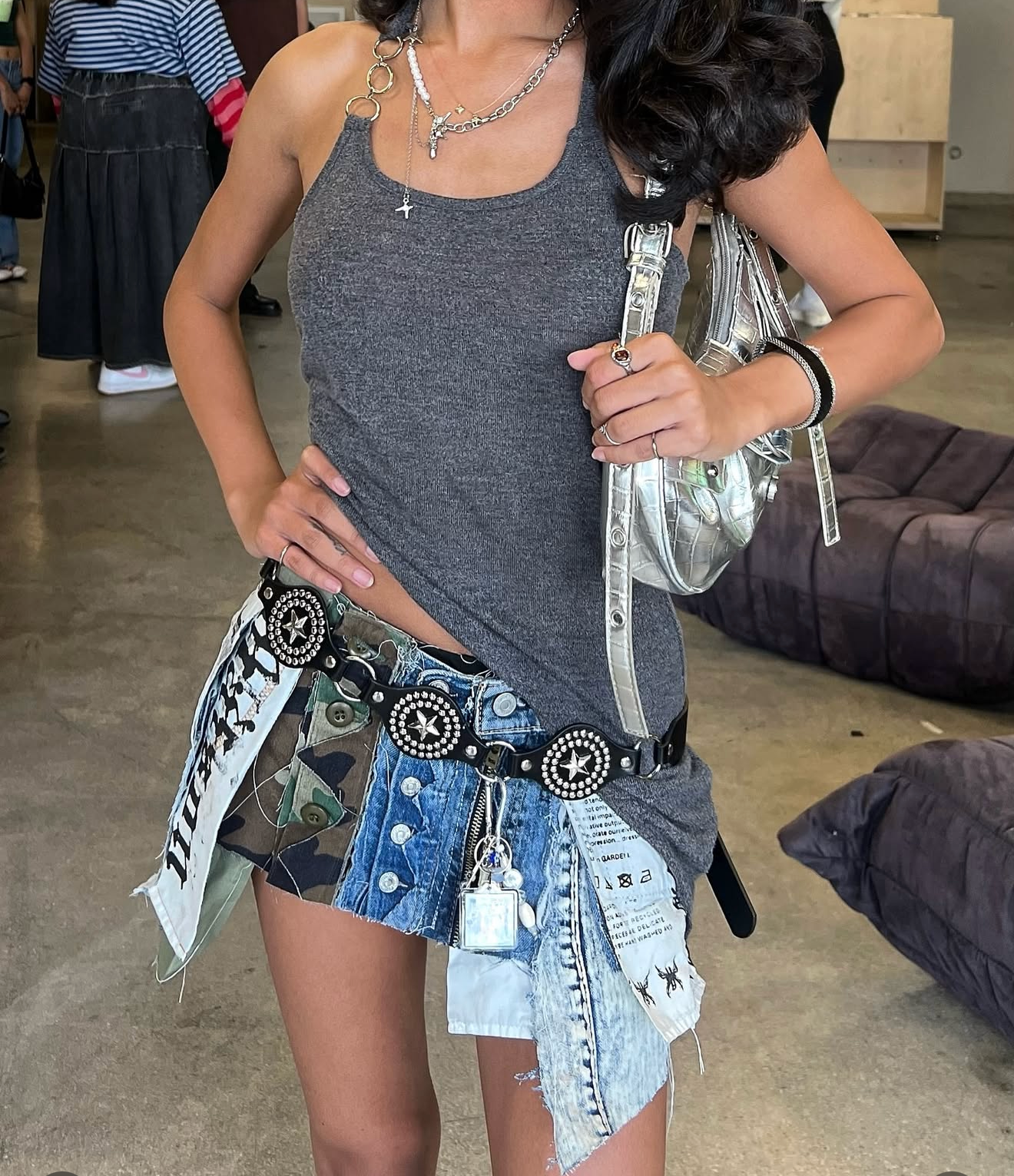 Recycled Mini Skirt