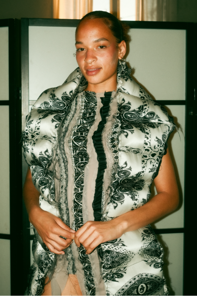Silk Puffer Scarf