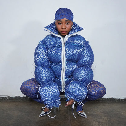 Lace Puffer Jacket