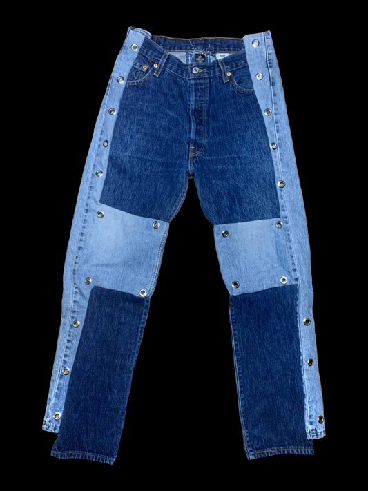 Two Tone Grommet Denim
