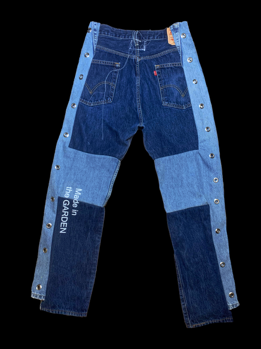 Two Tone Grommet Denim