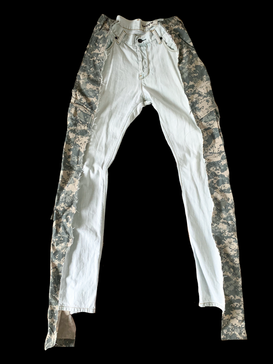 Two Tone Cargo Denim