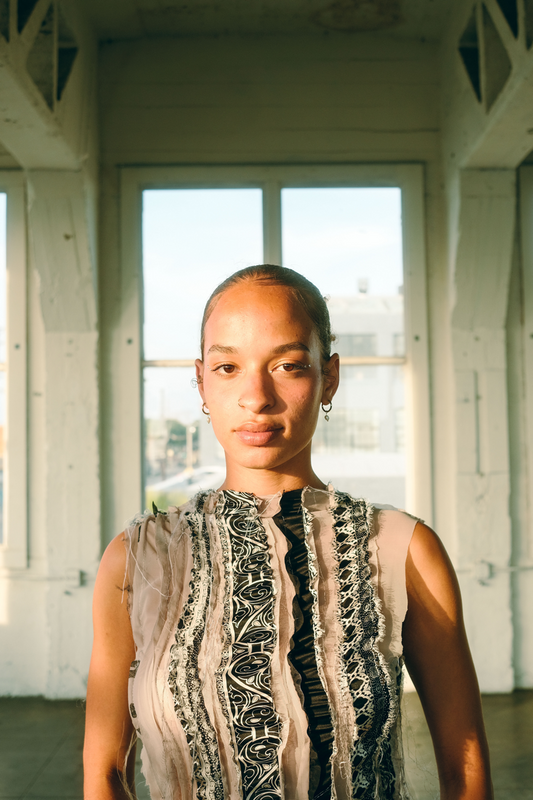 Two Tone Silk Mini Dress