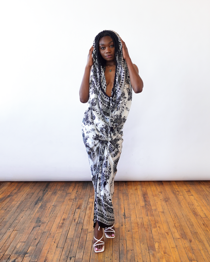Ruched Silk Skirt